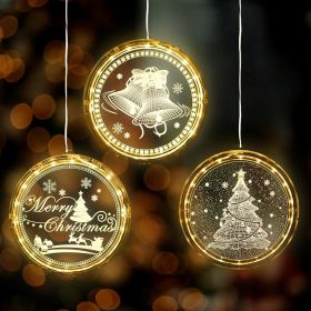 Light Up Window Christmas Decorations - Pack of 3, Battery Operated | Santa
