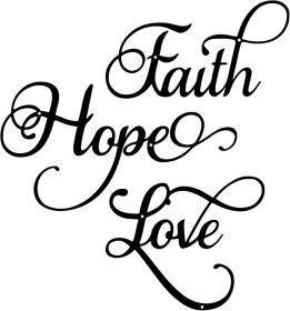Faith Hope Love 3 Pieces Metal Wall Decor Inspirational Black Letter Sign Wall Art Rustic Vintage Farmhouse Word Metal Sign Family Wall Decor for Home
