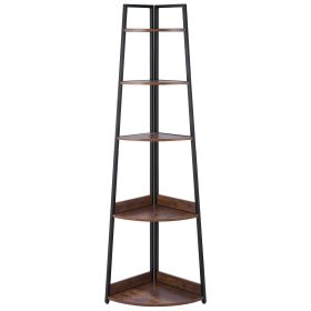 VEVOR 5 Tier Corner Shelf Tall Corner Bookshelf Plant Rack Wall Shelves Tower