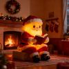Santa Claus Reading Book Lamp, Christmas Santa Reading Book Lamp, Cute Light Up Santas Statue Vintage