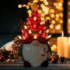 Christmas Gnome Christmas Tree, 8In Mini Ceramic Lighted Christmas Tree