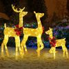3-Piece Lighted Christmas Reindeer Family Set Outdoor Decorations